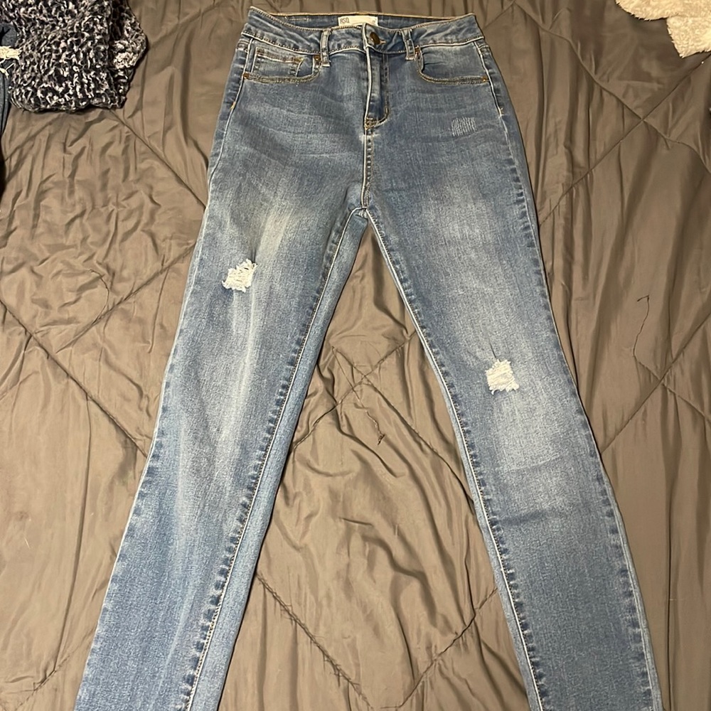 RSQ light blue super high rise skinny jeggings size 12 kids